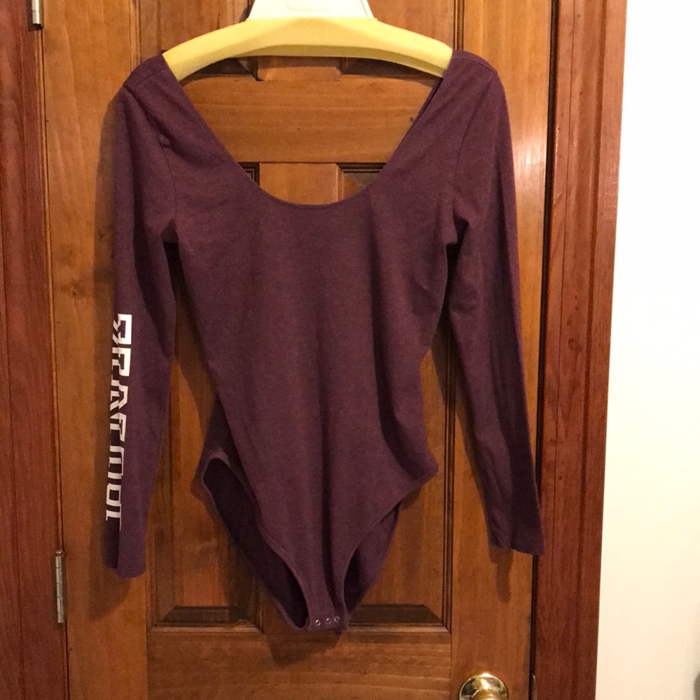 Victoria's Secret Pink Body Suit Burgundy VGUC Size Lg